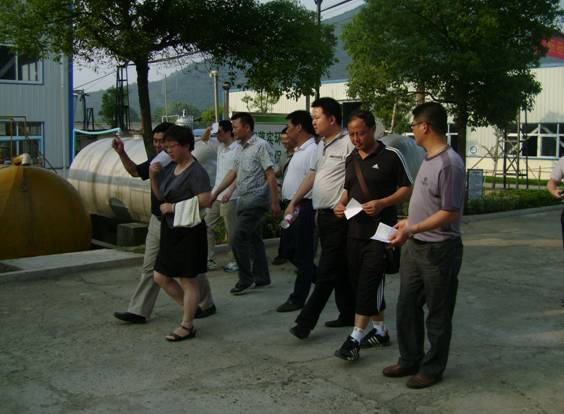 省环保厅、宣城市环保局领导及部份专家来安徽生力农化进行实地考察